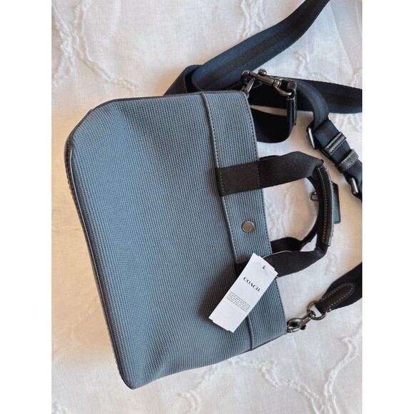 NWT Coach CU299 MEN'S Tote 20 In Colorblock QB Denim Midnight Navy - Picture 5 of 11